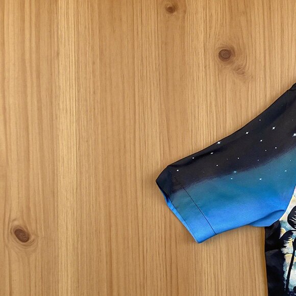 Casablanca Short-Sleeve Cuban Collar Silk Shirt - Picture 8 of 8